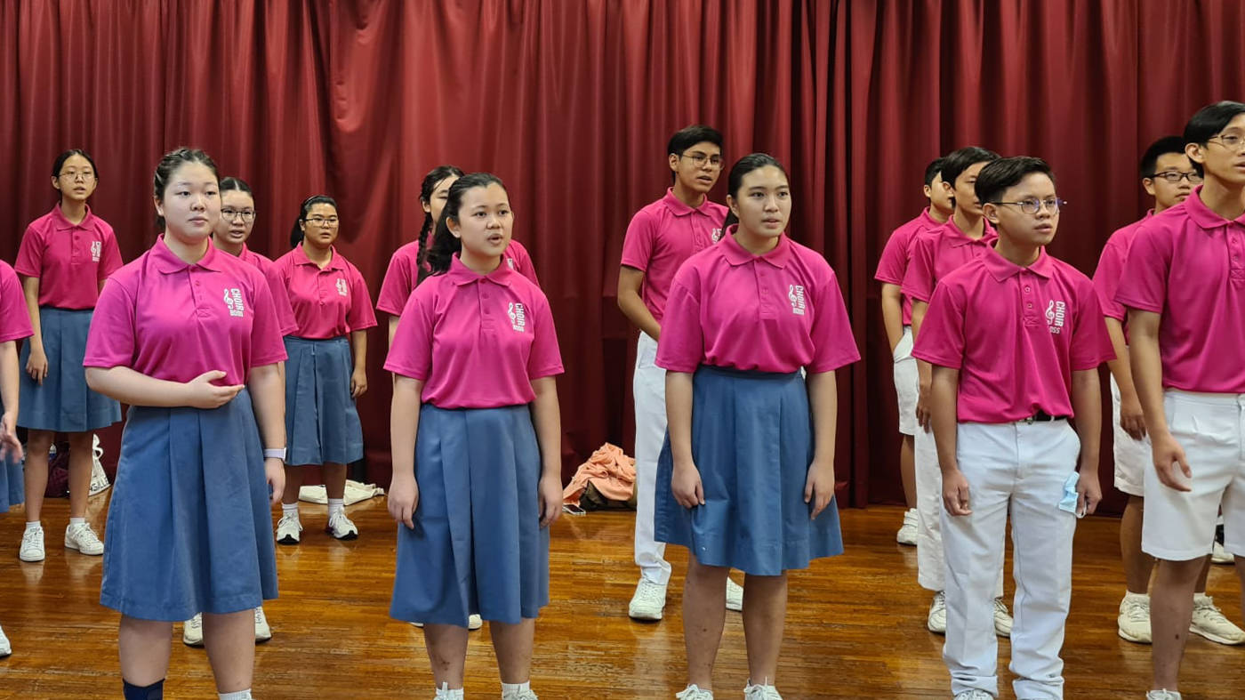 Rehearsal before the Voices of Singapore Festival 2022 at CHIJMES